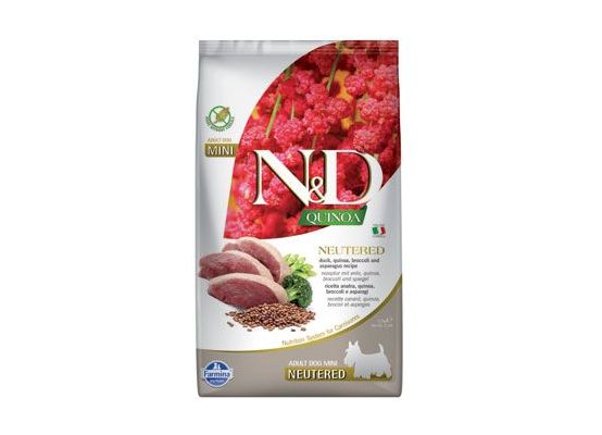N&D Quinoa DOG Neutered Duck & Broccoli & Asp. 2,5kg