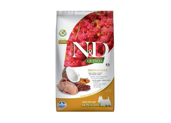 N&D Quinoa DOG Skin & Coat Quail & Coconut Mini 2,5kg