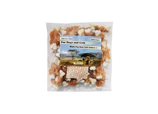 Pochoutka Kalciová kost 5cm s kuřecím masem 500g