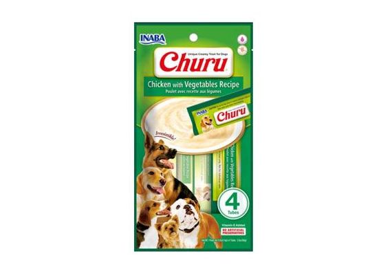 Churu Dog Chicken with Vegetables 4x14g