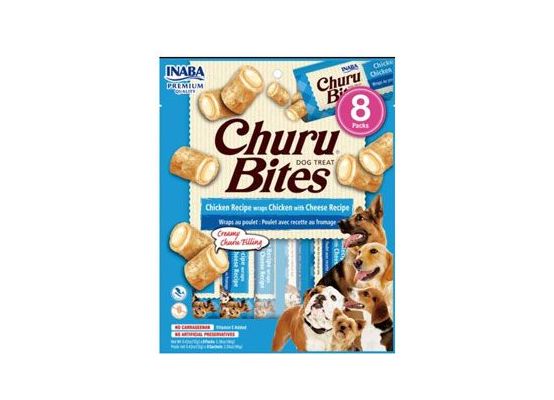 Churu Dog Bites Chicken wraps Chicken+Cheese 8x12g
