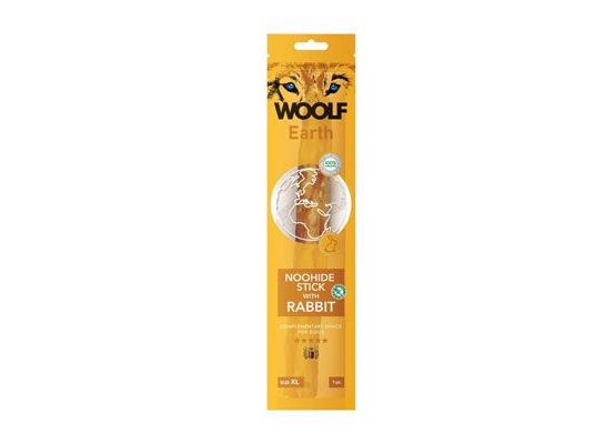 Woolf pochoutka Earth NOOHIDE XL Stick with Rabbit 85g