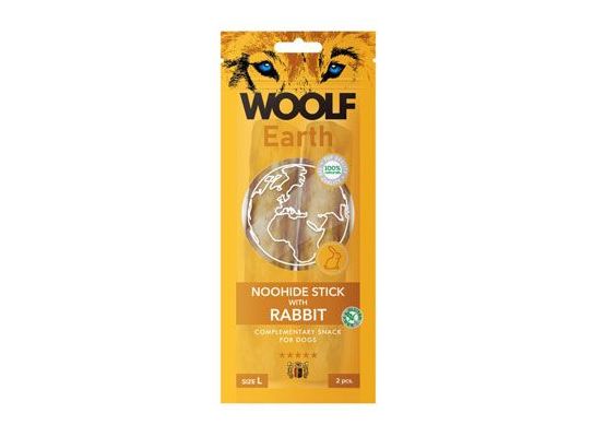 Woolf pochoutka Earth NOOHIDE L Sticks with Rabbit 85g