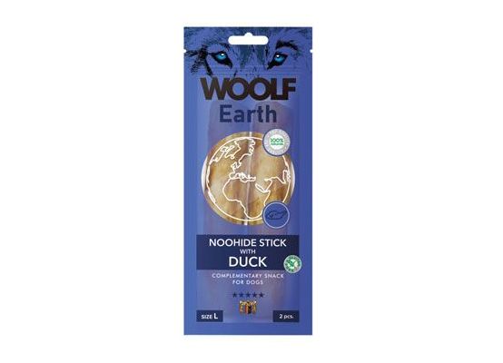 Woolf pochoutka Earth NOOHIDE L Sticks with Duck 85g