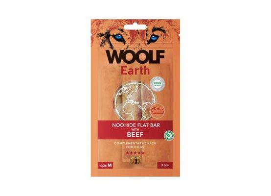 Woolf pochoutka Earth NOOHIDE M Beef 90g