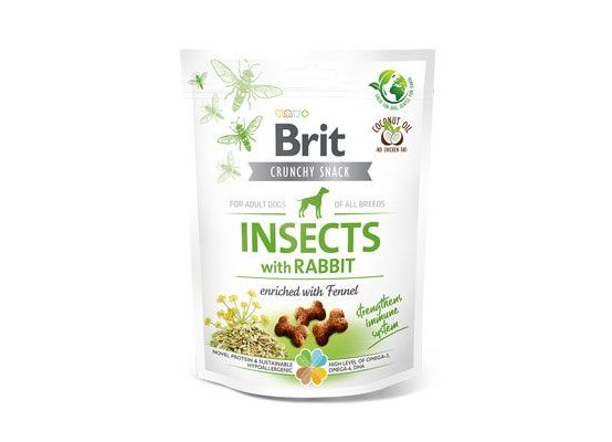 Brit Care Dog Crunchy Crack. Insec. Rabbit Fennel 200g