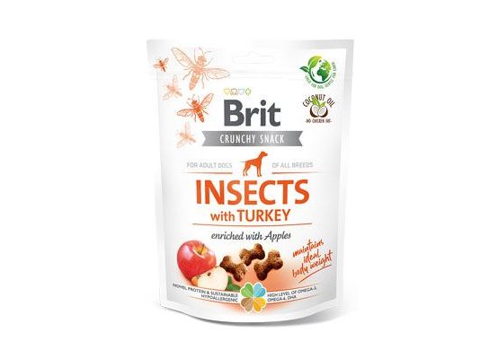 Brit Care Dog Crunchy Crack. Insec. Turkey Apples 200g