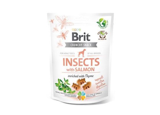 Brit Care Dog Crunchy Crack. Insec. Salmon Thyme 200g