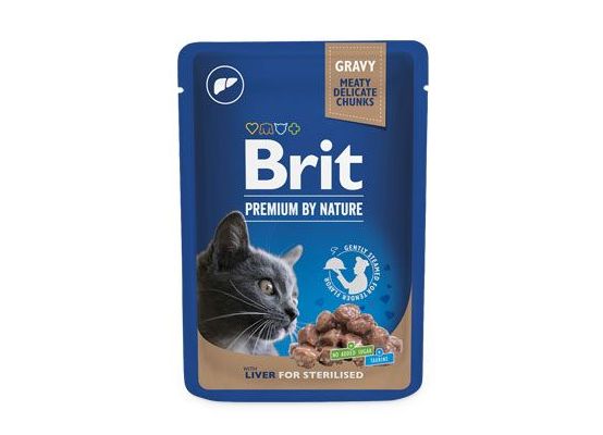 Brit Premium Cat kapsa Liver for Sterilised 100g
