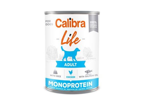 Calibra Dog Life konz. Adult Chicken with rice 400g