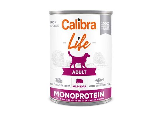 Calibra Dog Life konz. Adult Wild boar with cran. 400g