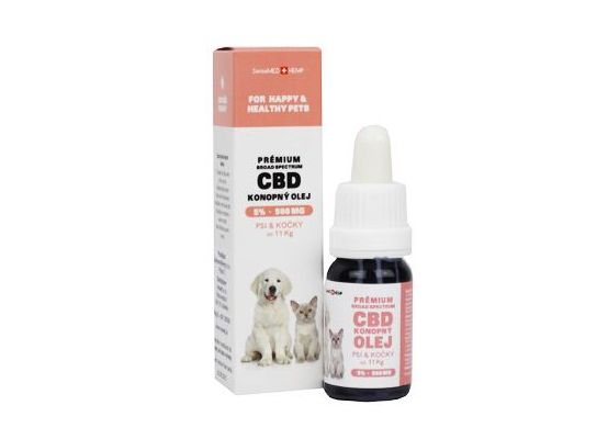 CBD olej pro malé psy a kočky 5%, 10ml