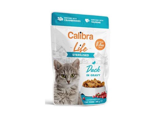Calibra Cat Life kapsa Sterilised Duck in gravy 85g