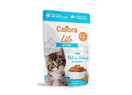 Calibra Cat Life kapsa Kitten Salmon in gravy 85g