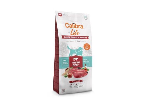 Calibra Dog Life Junior Small&Medium Fresh Beef 12kg