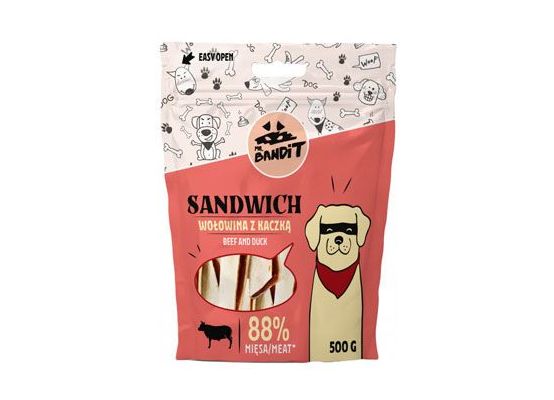 VetExpert Mr.Bandit poch.SANDWICH hovězí a kachní 500 g
