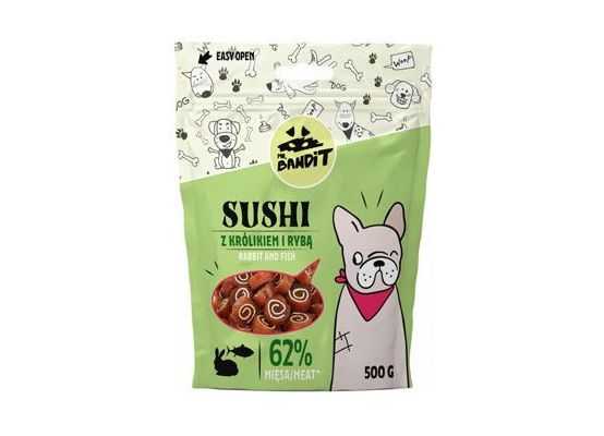VetExpert Mr.Bandit pochoutka SUSHI králík a ryba 500 g