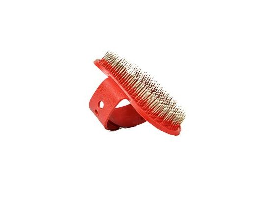 Kartáč gumový dlaňový Terier s drátky 12,5/7,5cm TR