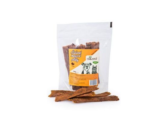 NATURECA pochoutka Masové pláty Krůta, 100%maso 100g