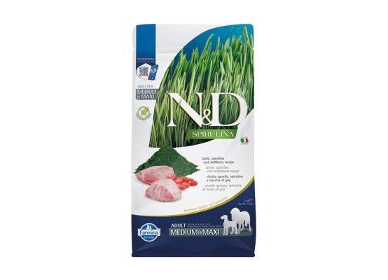 N&D SPIRULINA DOG Adult M/L Lamb & Wolfberry 2kg