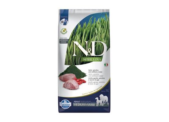 N&D SPIRULINA DOG Adult M/L Lamb & Wolfberry 7kg
