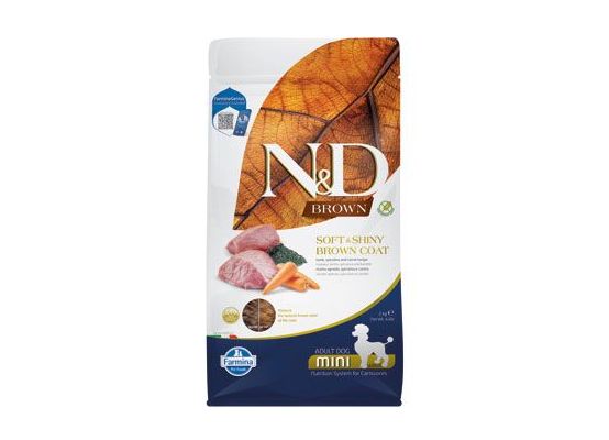 N&D BROWN DOG Adult Mini Lamb & Spirulina & Carrot 2 kg