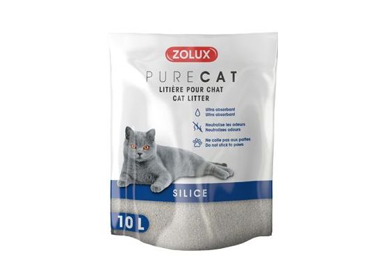 Podestýlka PURECAT natural silica 10l Zolux