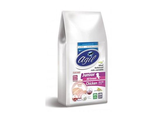 Agil Junior All Breed Low Grain Chicken,Lamb,Tuna 2kg