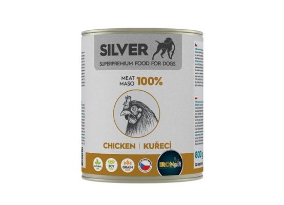 IRONpet Silver Dog Chicken konzerva 800g