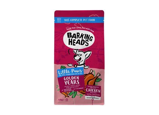 BARKING HEADS Little Paws Golden Years Chicken 1,5kg