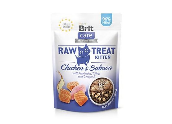 Brit Raw Treat Cat Kitten, Chicken&Salmon 40g