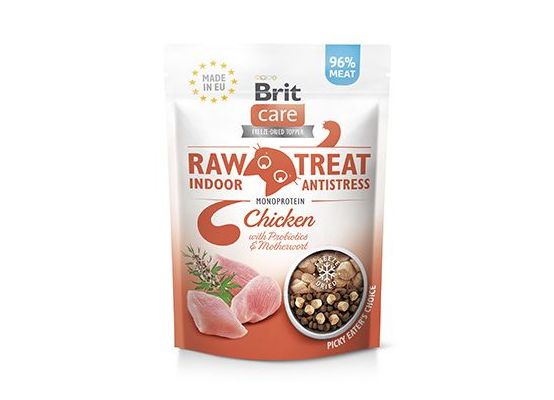 Brit Raw Treat Cat Indoor&Antistress, Chicken 40g