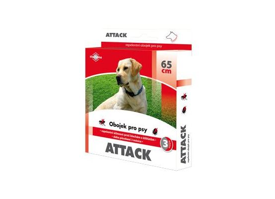 Attack obojek antiparazitární 65cm pes
