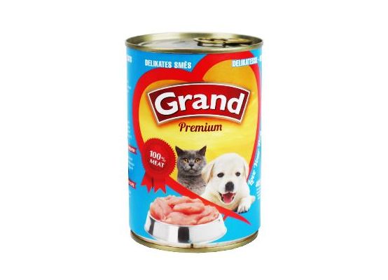 GRAND konz. štěně,kočka Delikates mas.směs 405g