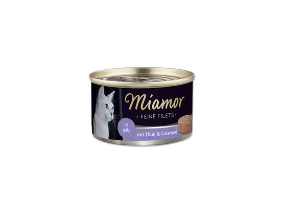 Miamor Cat Filet konzerva tuňák+kalamáry v želé 100g