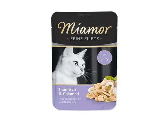 Miamor Cat Filet kapsa tuňák+kalamáry v želé 100g