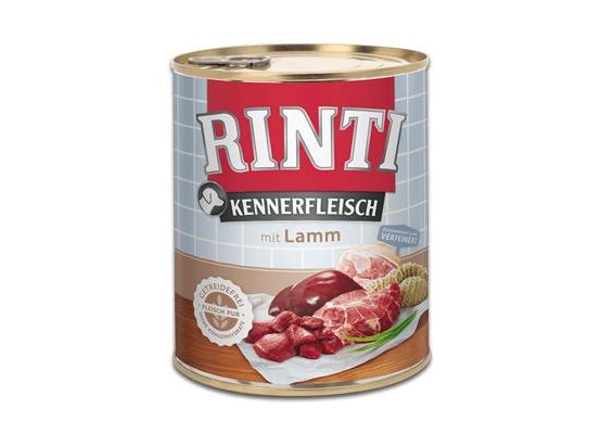 Rinti Dog Kennerfleisch konzerva jehně 800g