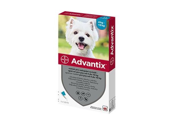 Advantix Spot On 1x1ml pro psy 4-10kg (1 pipeta)