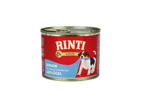 Rinti Dog Gold Junior konzerva drůbež 185g