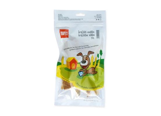 Pochoutka sušená MAPES králičí ouško 55g