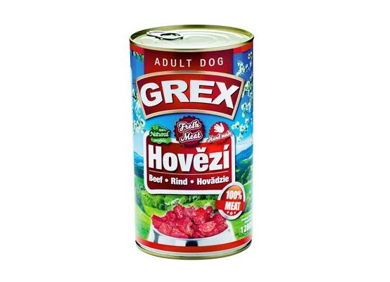 GREX konz. pes hovězí 1280g
