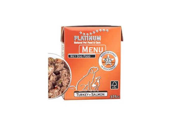 Platinum Menu Turkey+Salmon 375g