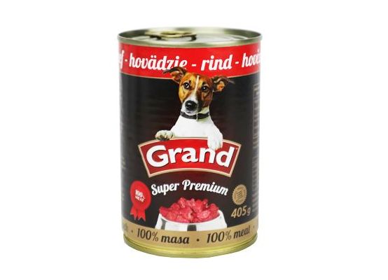 GRAND konz. Superpremium pes hovězí 405g