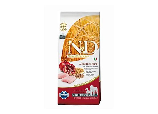 N&D LG DOG Senior M/L Chicken & Pomegranate 12kg