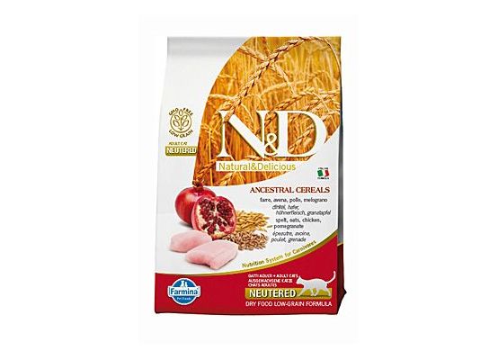 N&D LG CAT Neutered Chicken & Pomegranate 300 g