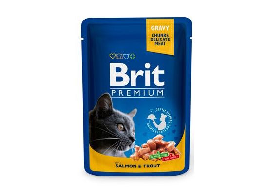 Brit Premium Cat kapsa with Salmon & Trout 100g