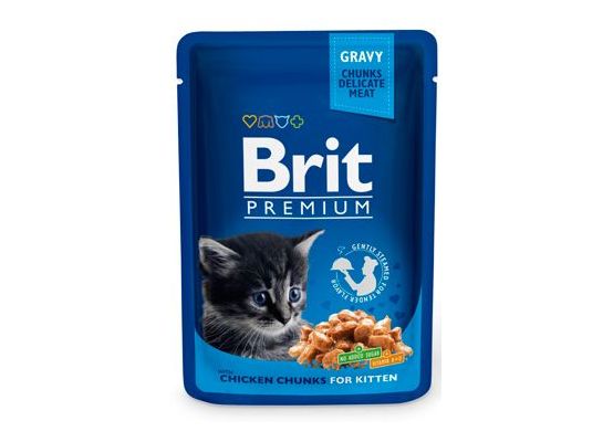Brit Premium Cat kapsa Chicken Chunks for Kitten 100g