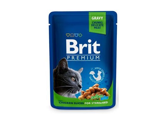 Brit Premium Cat kapsa Chicken Slices for Steril 100g