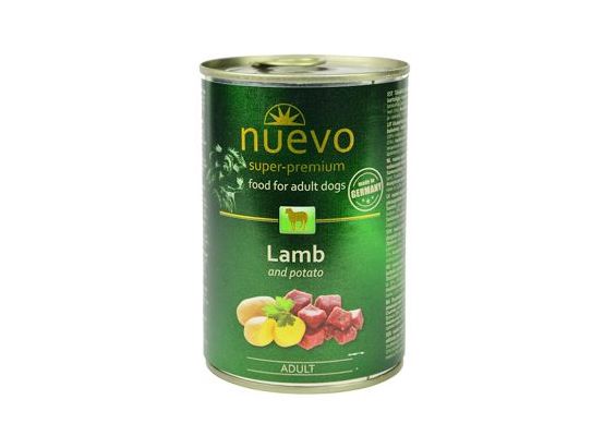 Nuevo pes adult Jehněčí konz. 400g