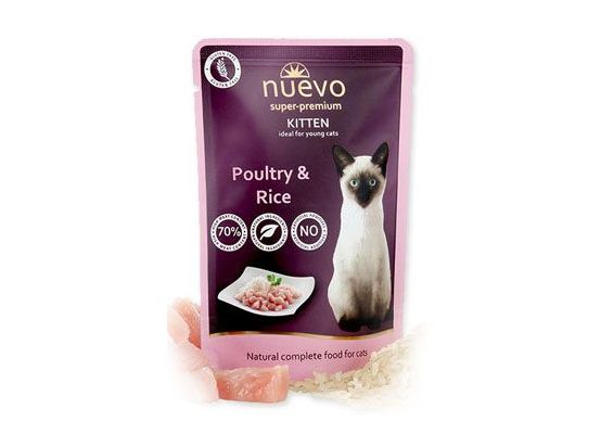 Nuevo kotě kapsa drůbeží s rýží 85g